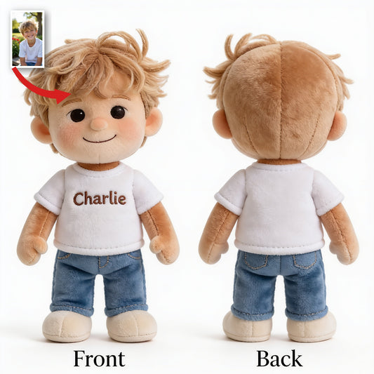Porte-clés en peluche personnalisé pour petit garçon - Cadeau pour fils, petit-fils, neveu