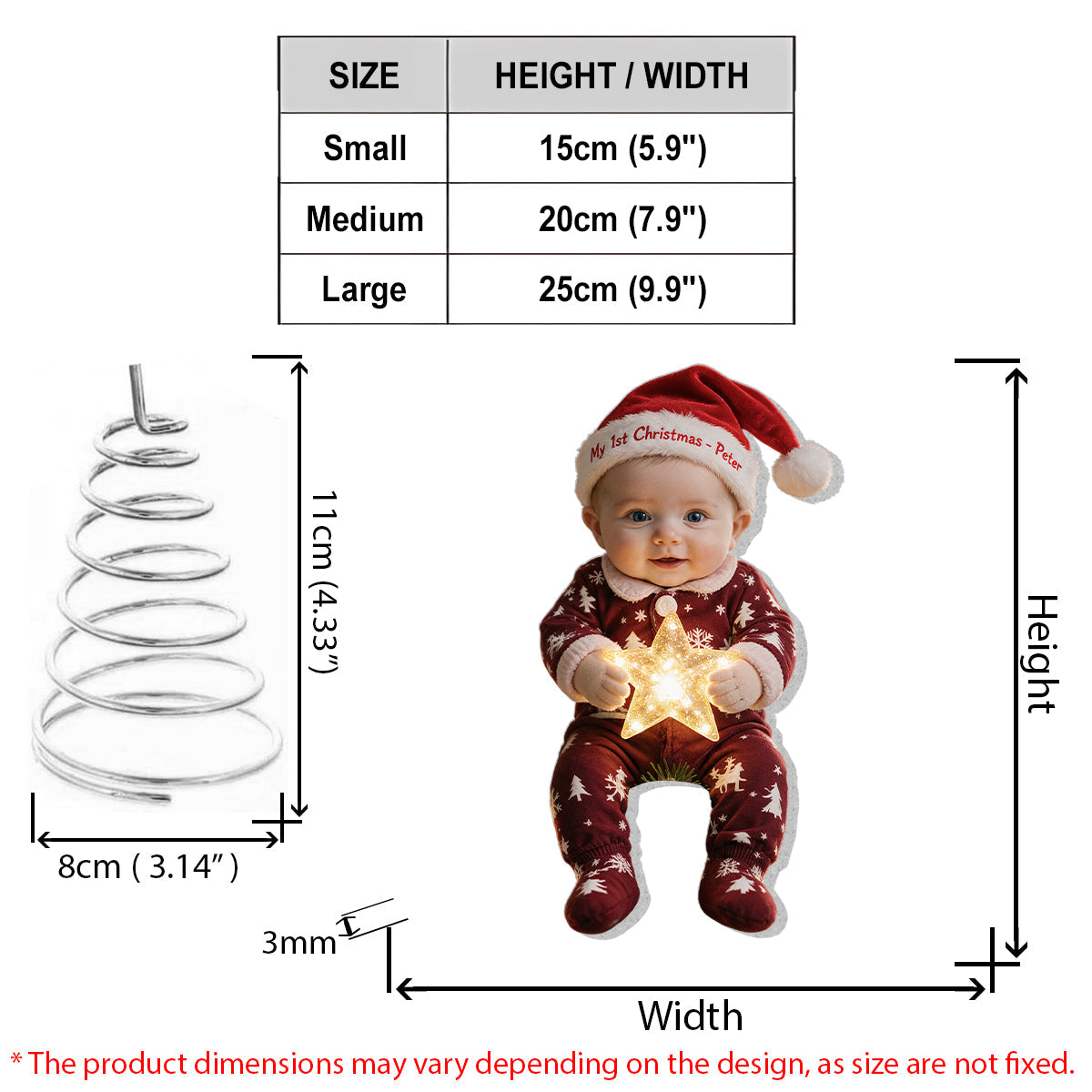 Cadeau personnalisé de Noël : Petit garçon latino en lumière LED pour fils ou petits-fils