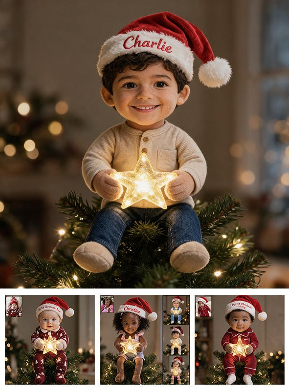 Cadeau personnalisé de Noël : Petit garçon latino en lumière LED pour fils ou petits-fils