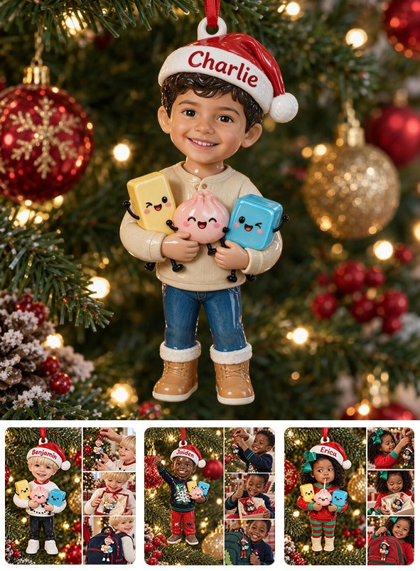 Personalized Christmas Latino Little Boy 3D Ornament Son Grandson Nephew Gift