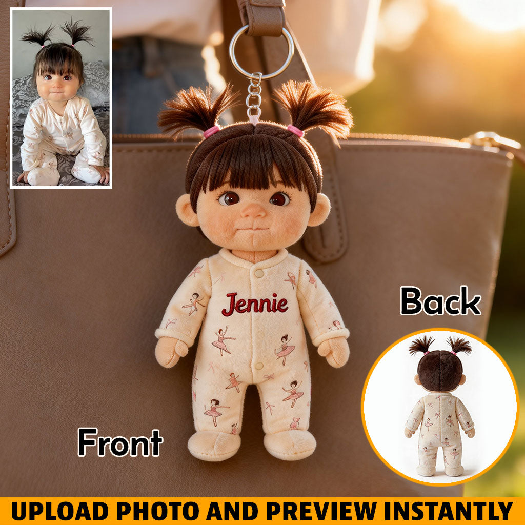 Personalized Little Boy Plush Keychain Gift for Son Grandson Nephew