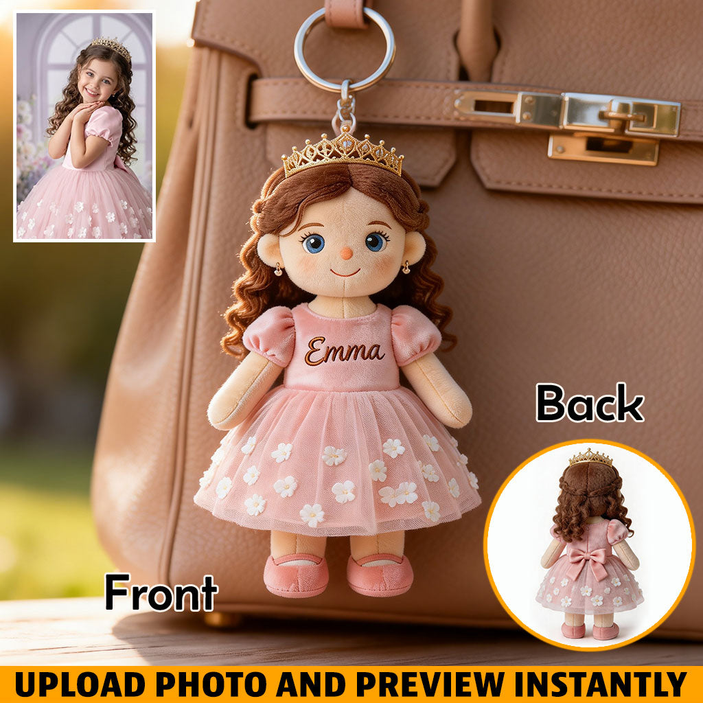 Personalized Christmas Black Christmas Baby Girl Gingerbread Plush Keychain