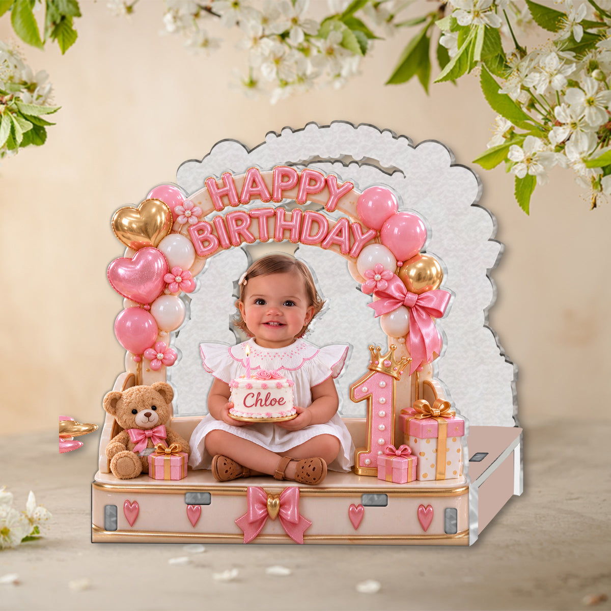 Personalized Birthday Little Girl Napkin Holder Gift for Daughter Granddaughter Niece