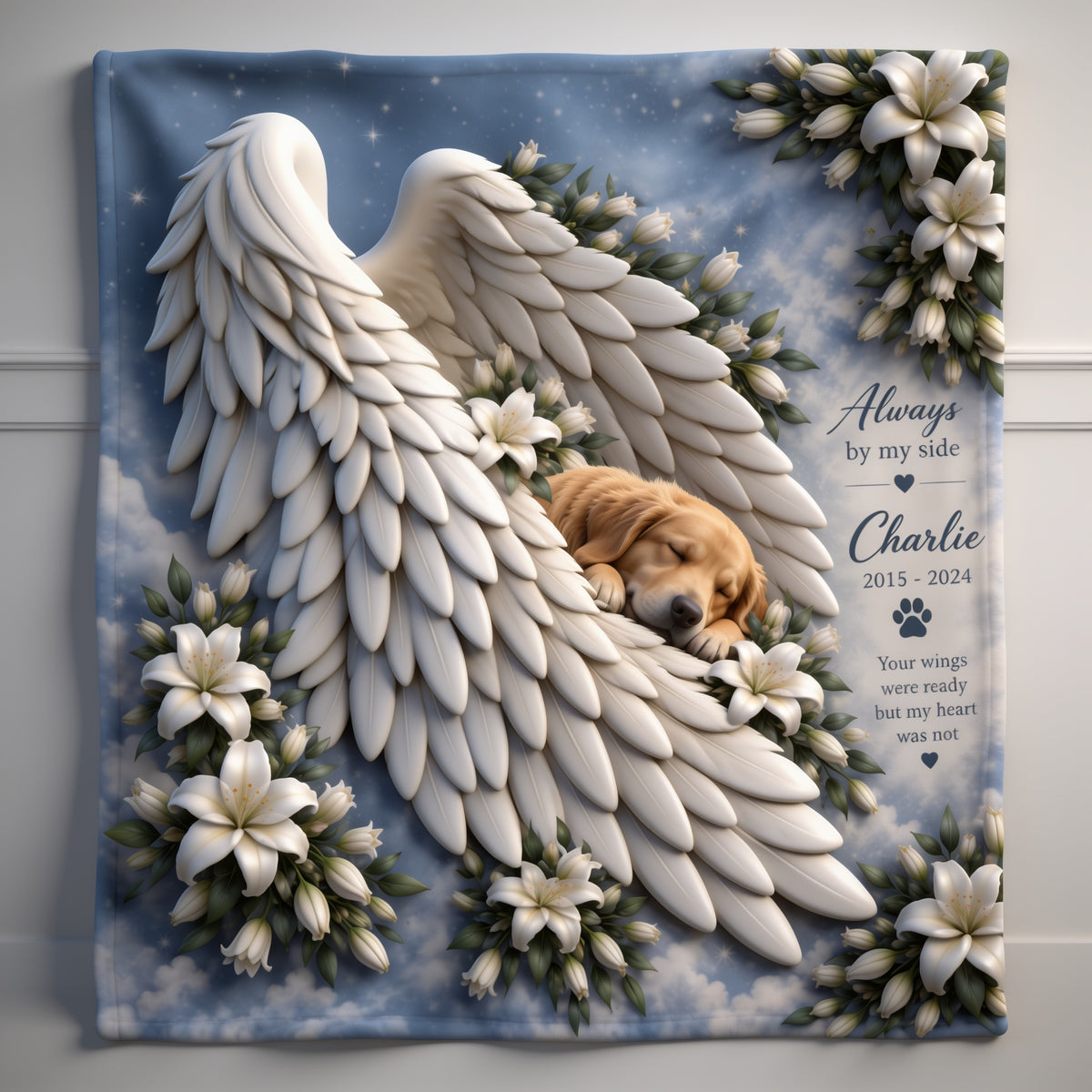 Personalized Adult Golden Retriever Memorial Wearable Blanket Pet Remembrance Gift