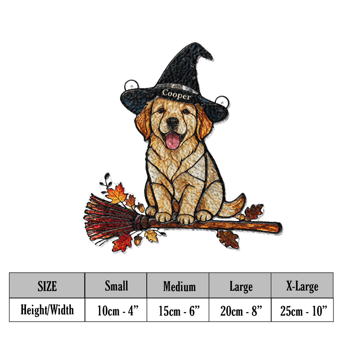 Personalized Halloween Shih Tzu 3D Glass Suncatcher Dog Lover Home Decor