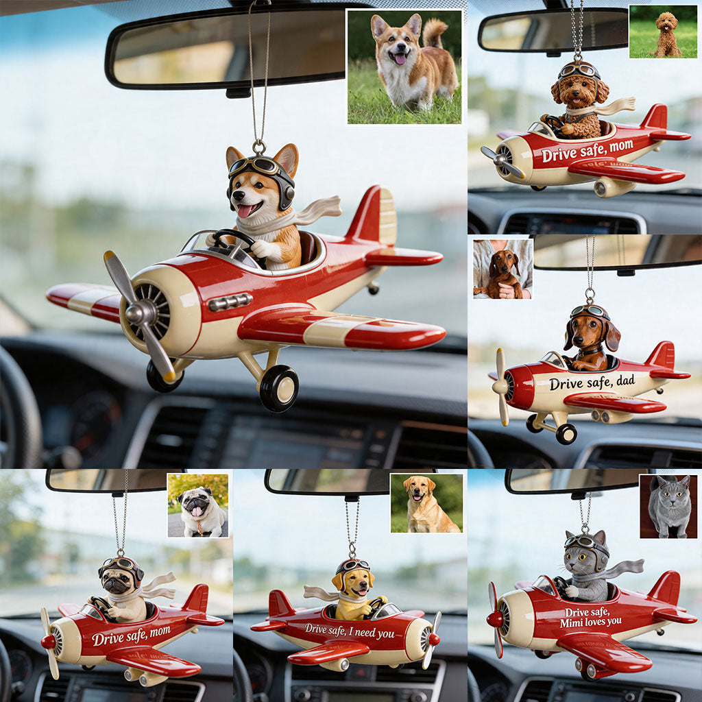 Custom Photo Tan and White Pembroke Welsh Corgi Car Ornament Pet Lover Gift