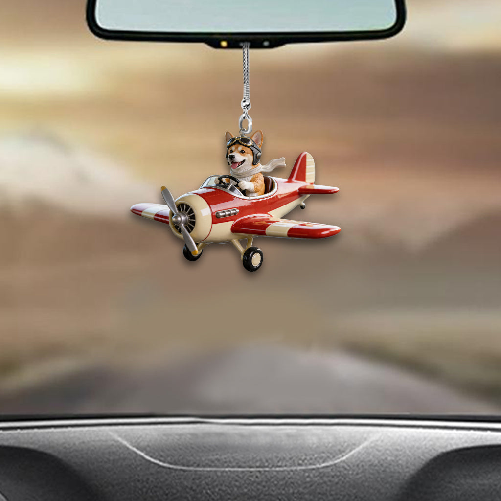 Custom Photo Pug Pilot Car Ornament, Dog Lover Gift