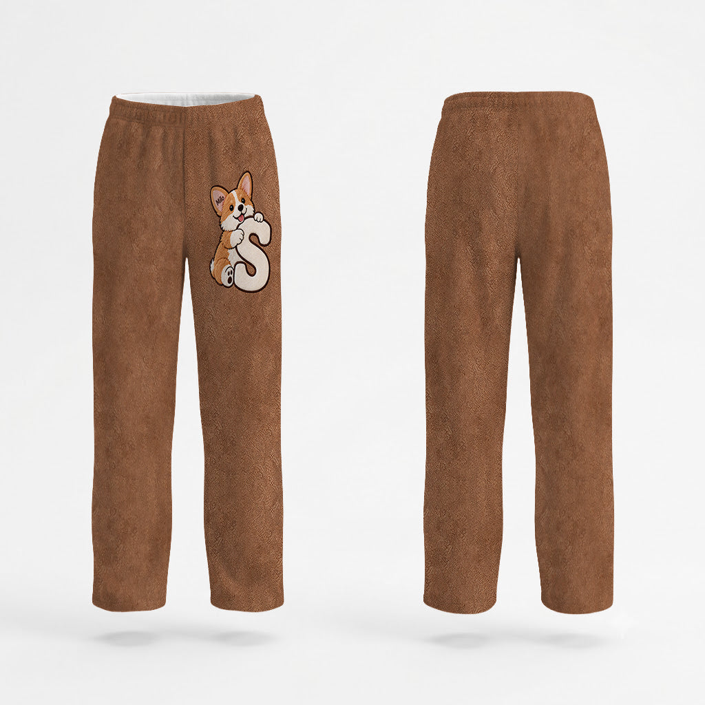 Personalized Tricolor Beagle Fleece Lounge Set Cozy Dog Owner Loungewear