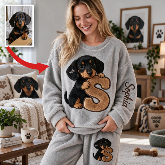 Personalisierte Fleece Lounge Set für Dachshund-Liebhaber