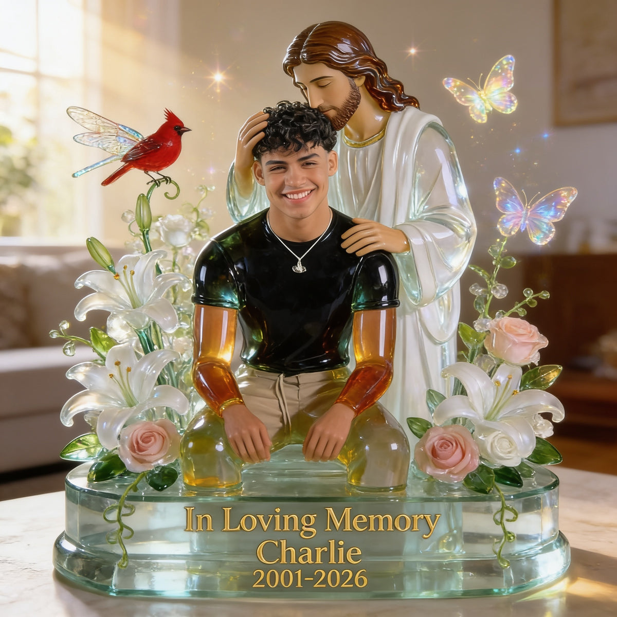 Personalized In Loving Memory Latino Man Custom Acrylic Memorial Plaque