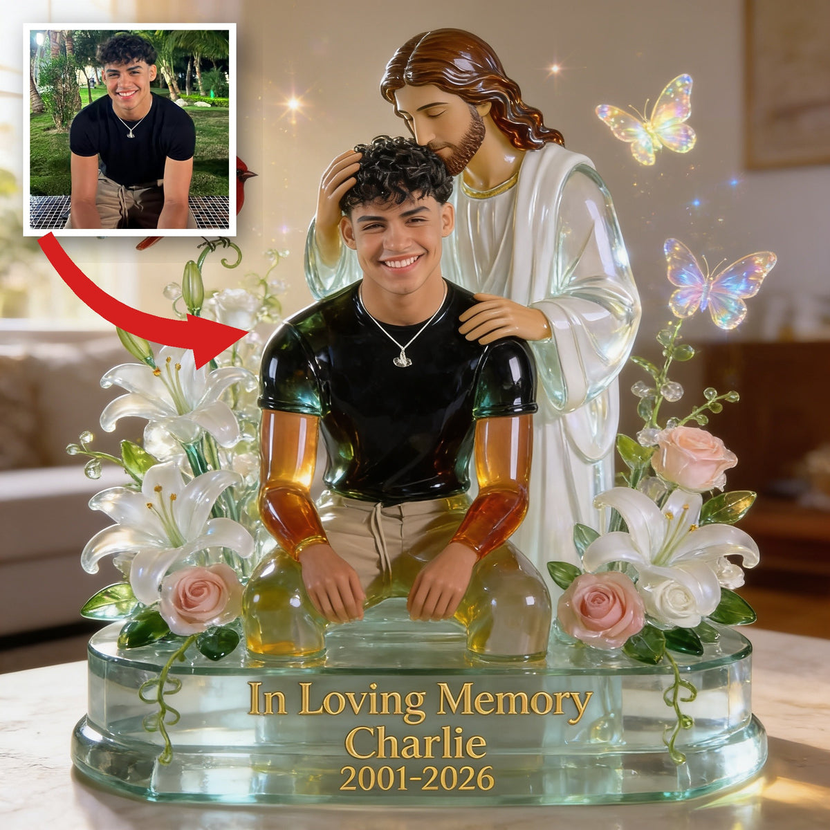 Personalized In Loving Memory Latino Man Custom Acrylic Memorial Plaque