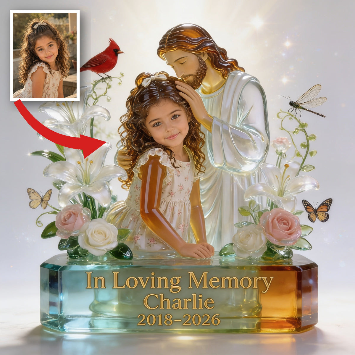 Personalized In Loving Memory Latina Little Girl Custom Acrylic Plaque Memorial Gift