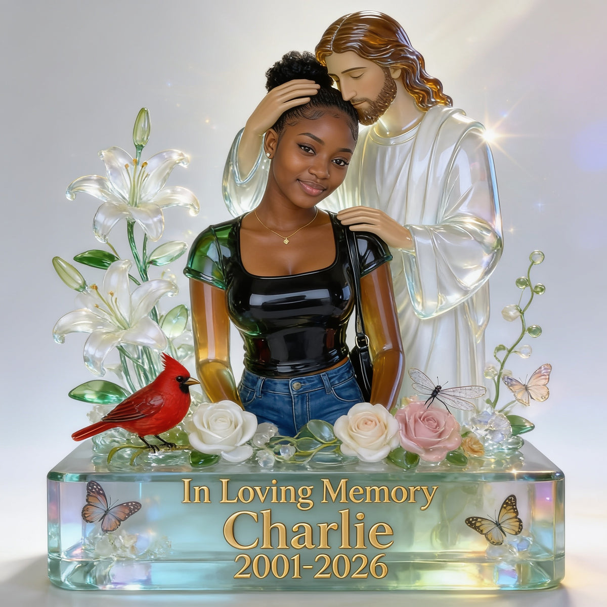 Personalized In Loving Memory Black Woman Custom Acrylic Plaque Memorial Gift