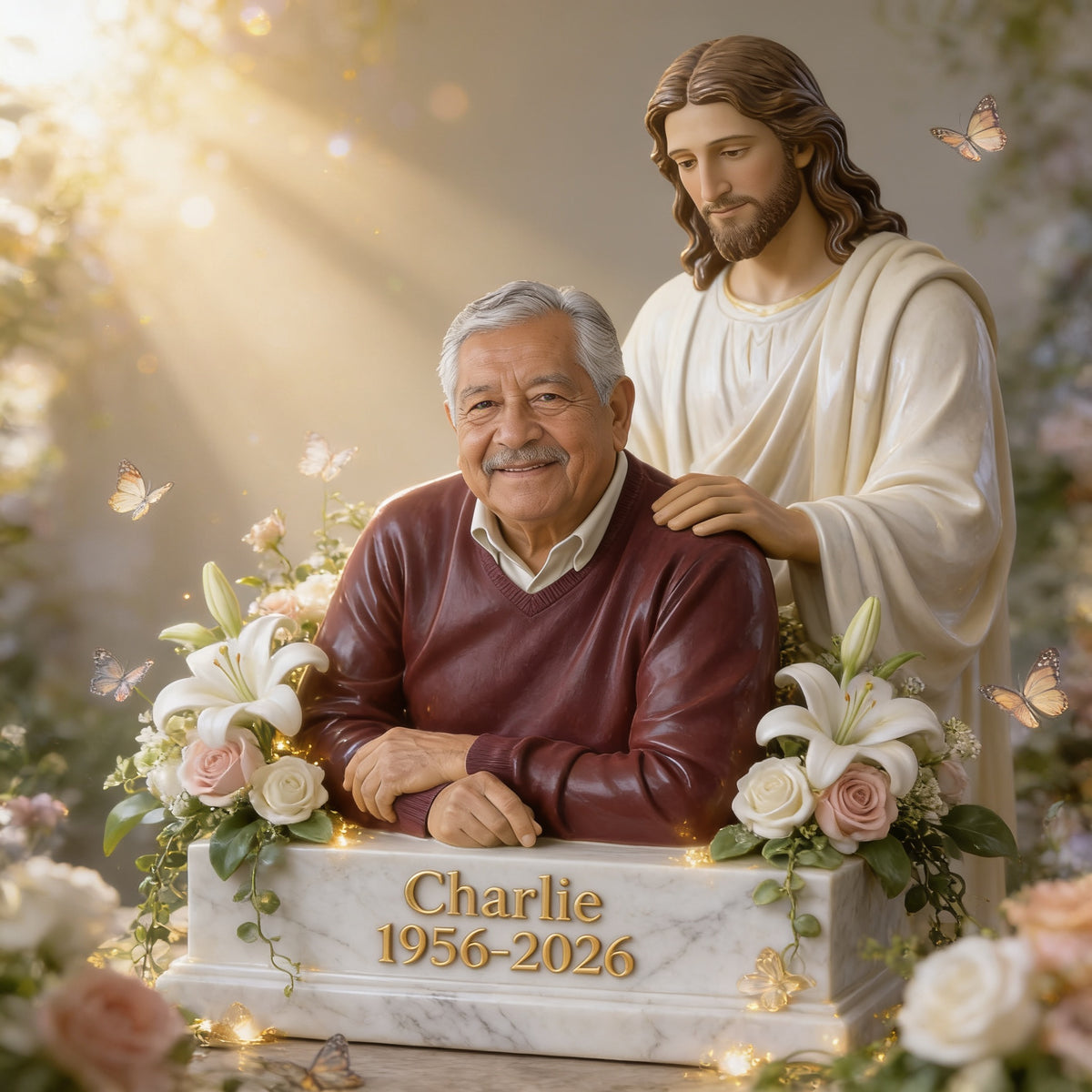 Personalized Memorial Older Latino Man Grandfather Custom Acrylic Plaque