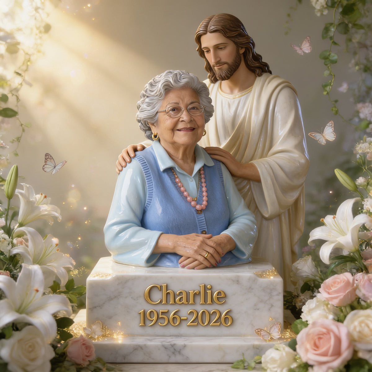 Personalized Older Latina Woman Grandma Memorial Acrylic Plaque