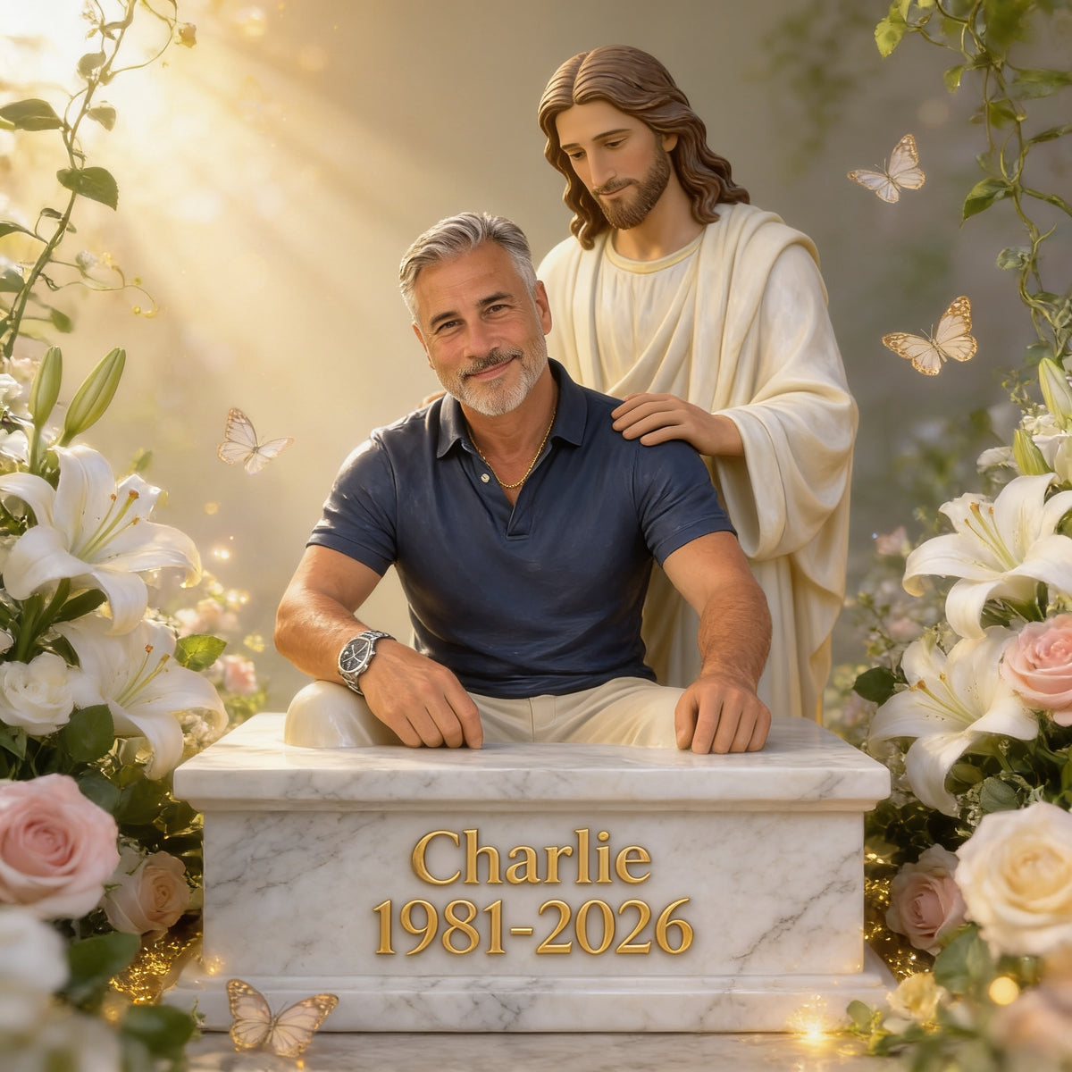 Personalized Memorial Middle-Aged Man Dad Husband Custom Acrylic Plaque