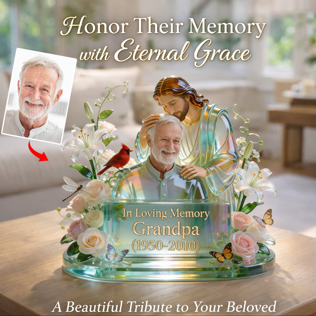 Personalized In Loving Memory Older Latino Man Grandpa Memorial Custom Acrylic Plaque