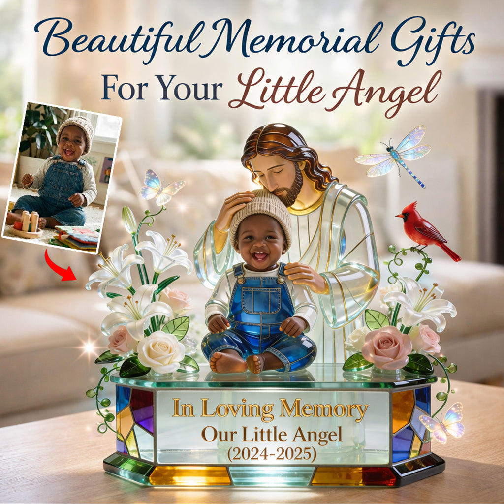 Personalized In Loving Memory Older Black Man Grandfather Acrylic Plaque Memorial Gift