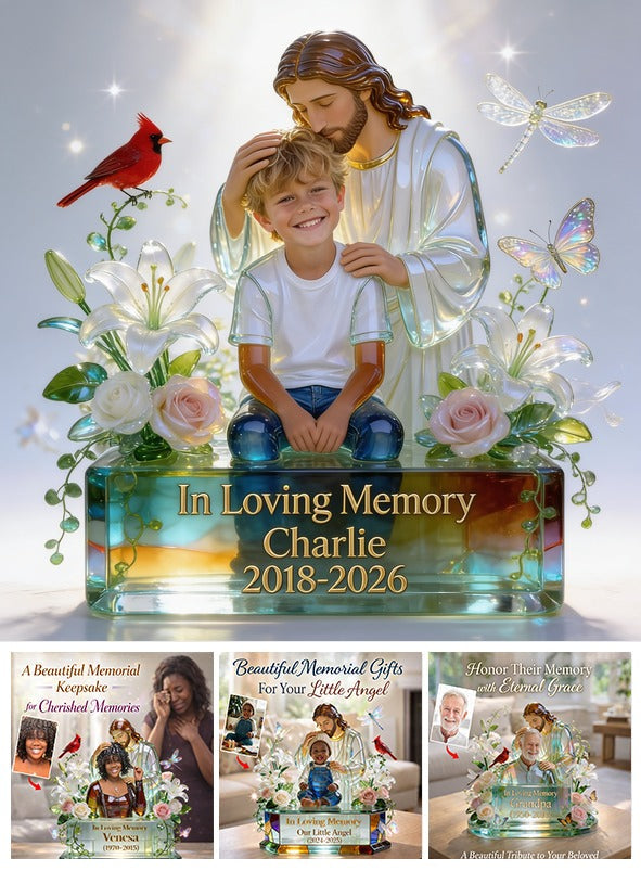 Personalized In Loving Memory Little Boy Custom Shaped Acrylic Plaque Memorial Gift