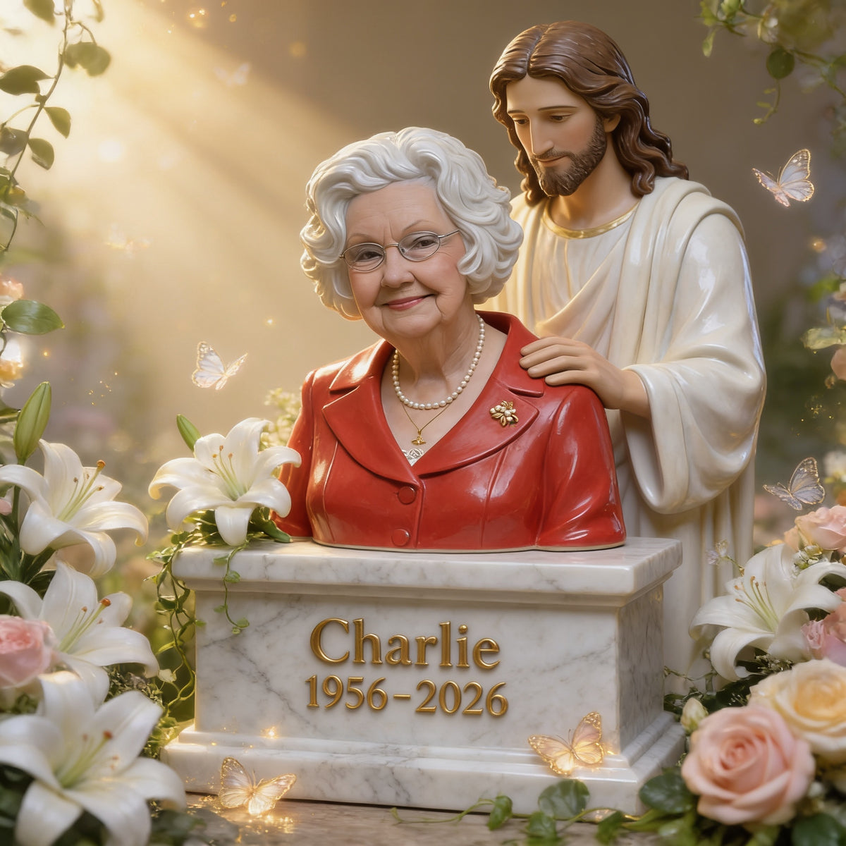 Personalized Memorial Older Woman Grandma Custom Shaped Acrylic Plaque