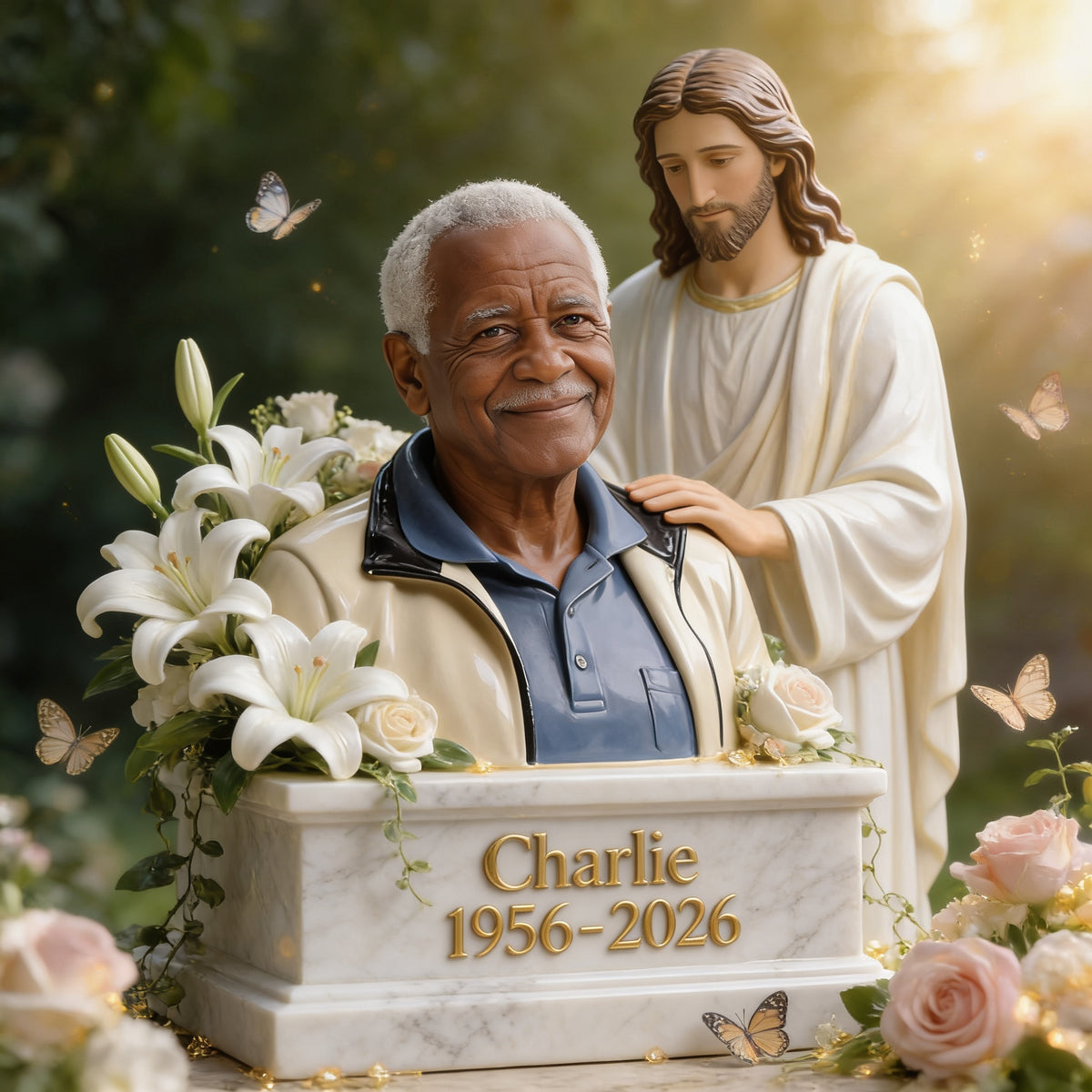 Personalized Memorial Older Black Man Grandfather Custom Acrylic Plaque