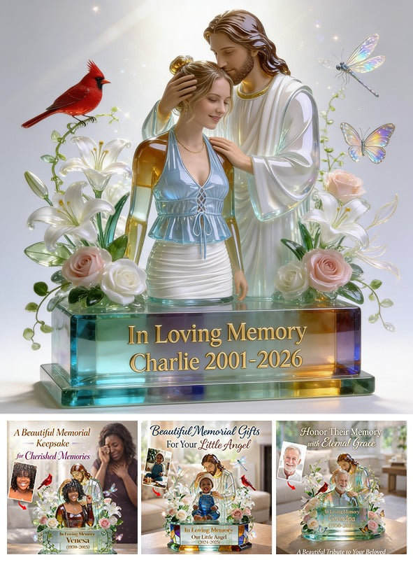 Personalized In Loving Memory Woman Custom Shaped Acrylic Plaque Memorial Gift