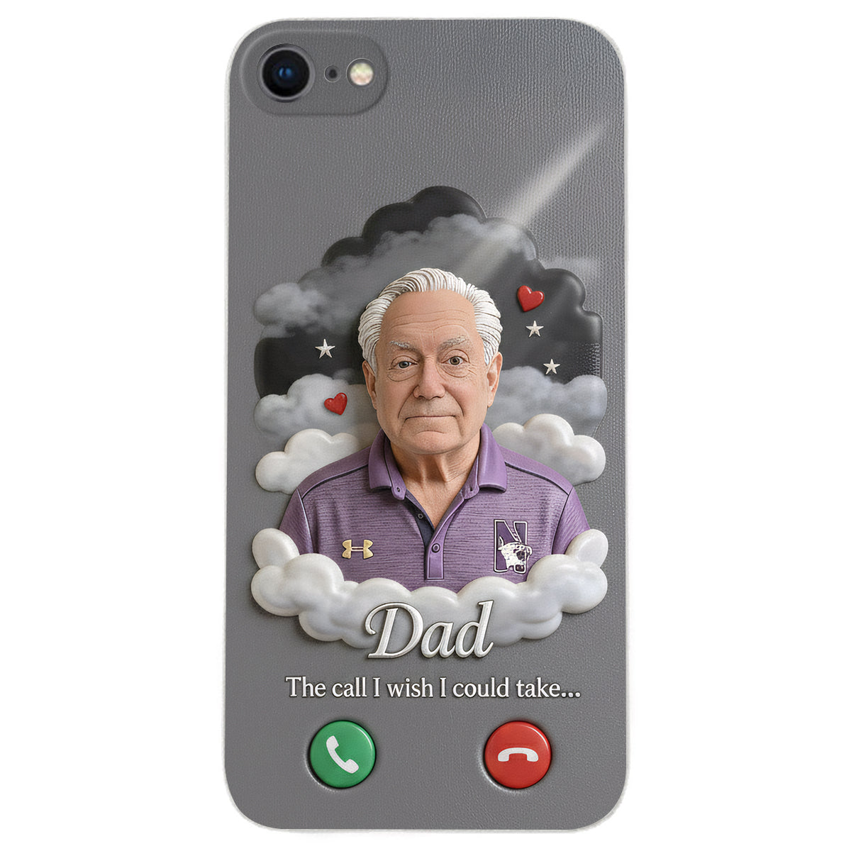Personalized Older Latina Woman Grandma Memorial Leather Phone Case