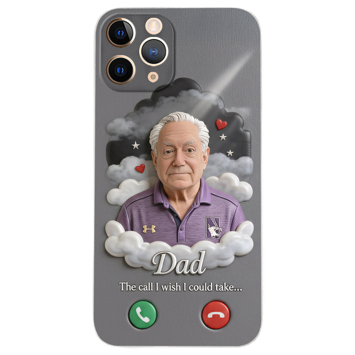 Personalized Little Boy Memorial Leather Phone Case Keepsake Gift