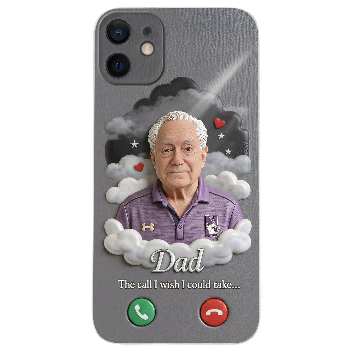 Personalized Latino Man Memorial Leather Phone Case Remembrance Gift