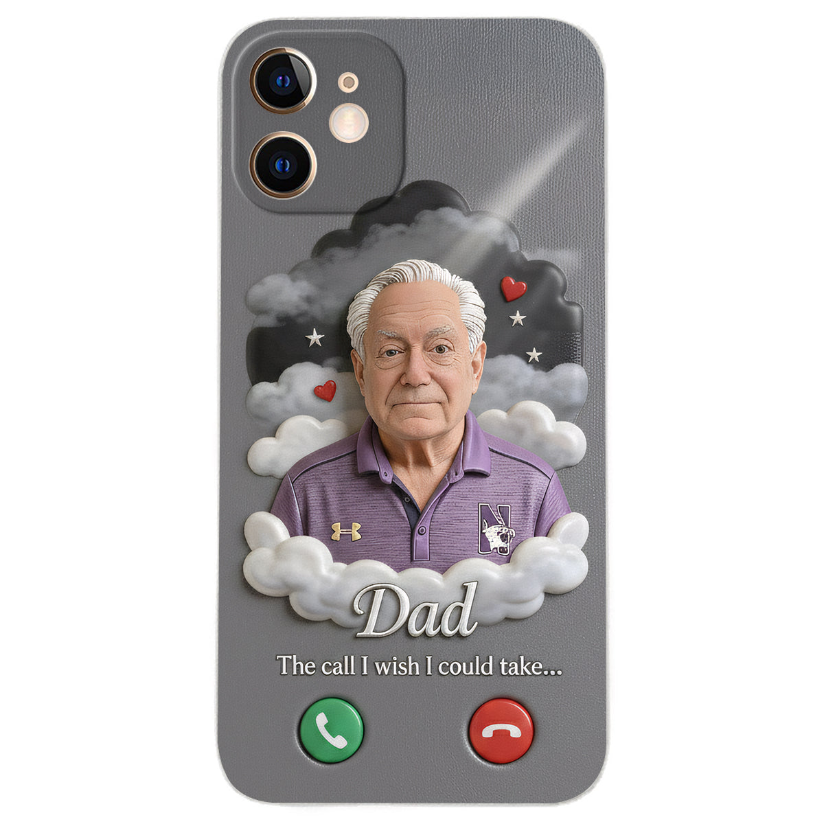 Personalized Little Boy Memorial Leather Phone Case Keepsake Gift