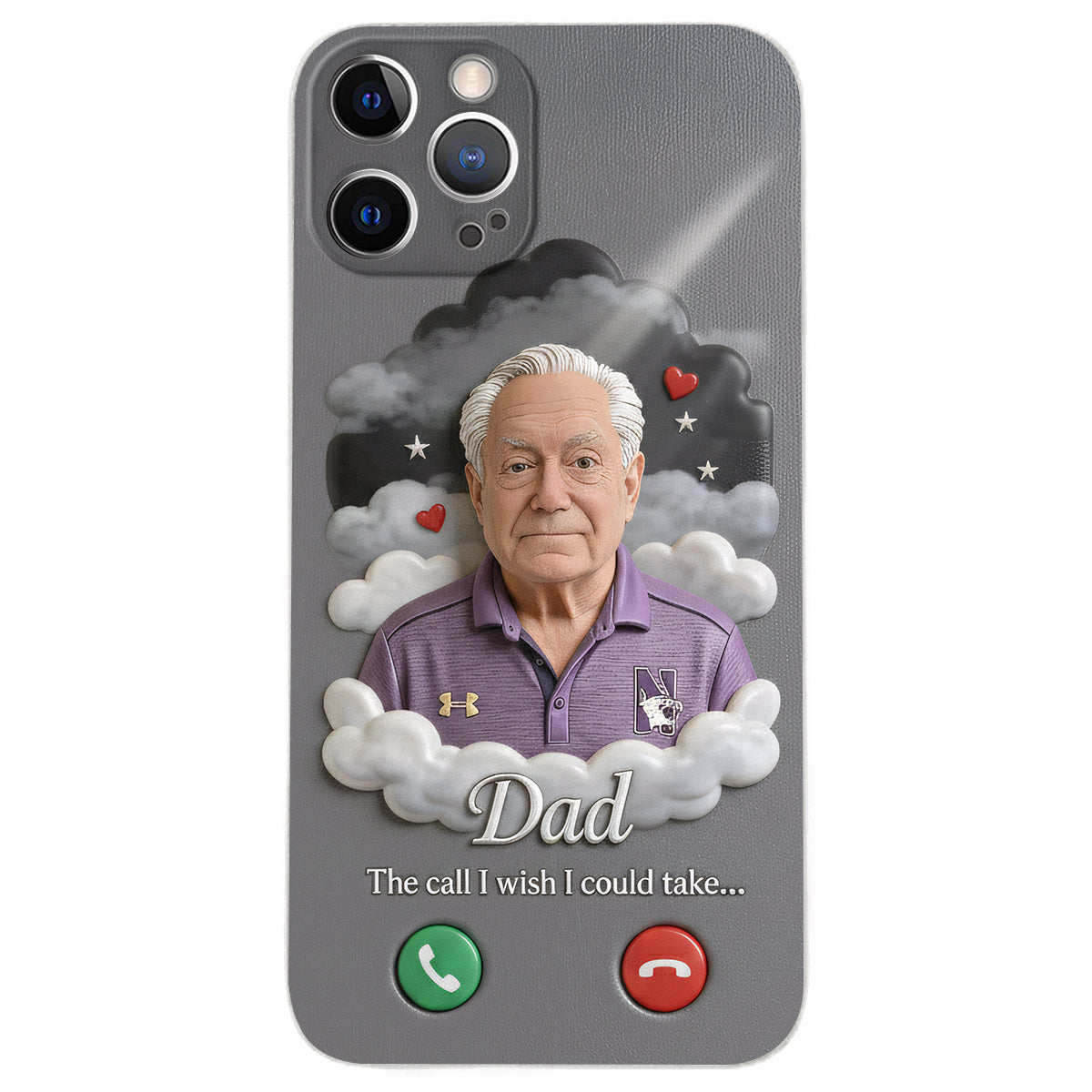 Personalized Older Black Woman Grandma Memorial Leather Phone Case
