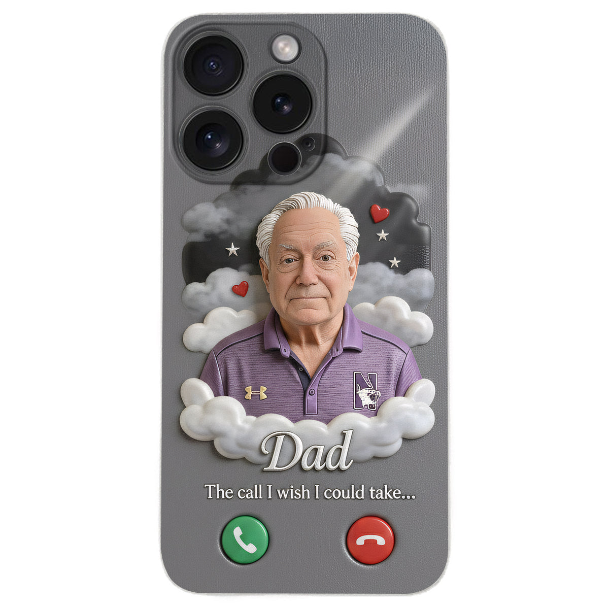 Personalized Older Woman Grandma Memorial Leather Phone Case