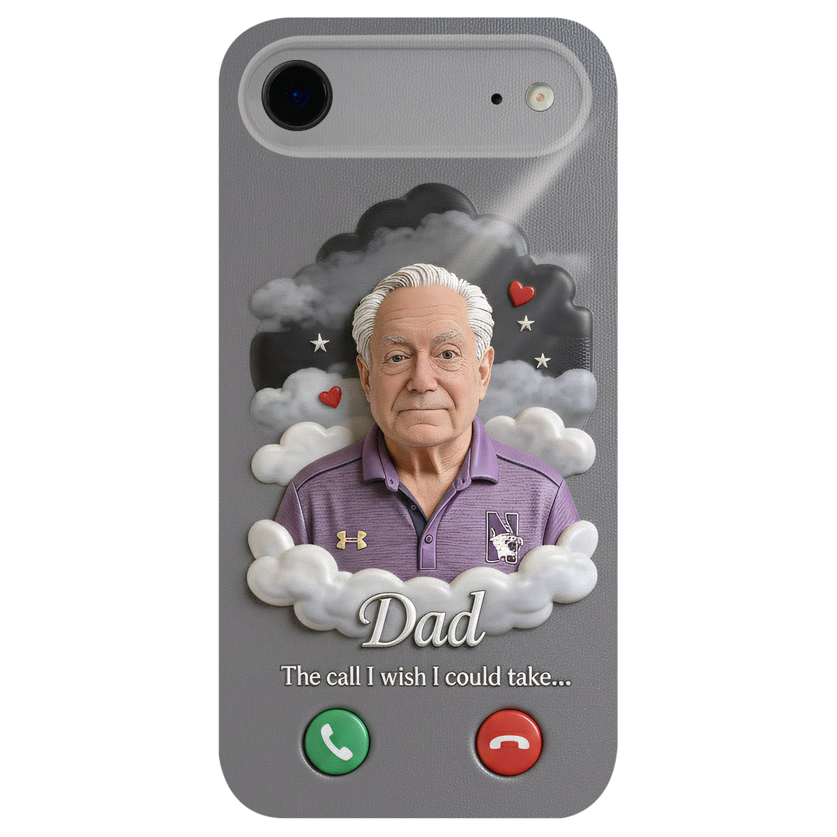 Personalized Older Woman Grandma Memorial Leather Phone Case