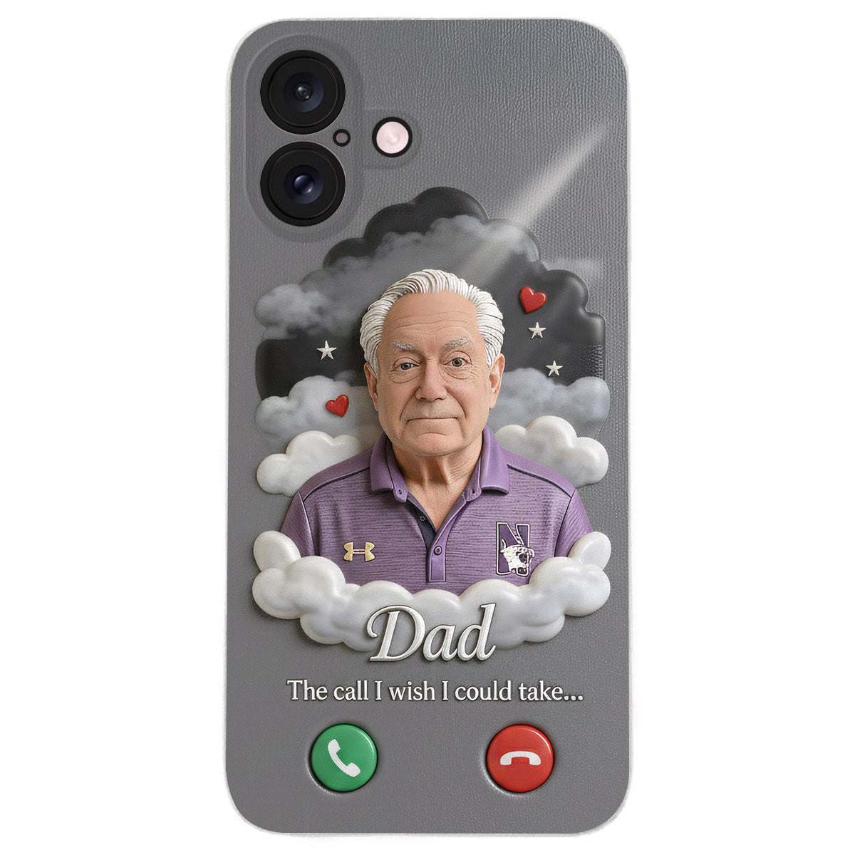 Personalized Little Boy Memorial Leather Phone Case Keepsake Gift