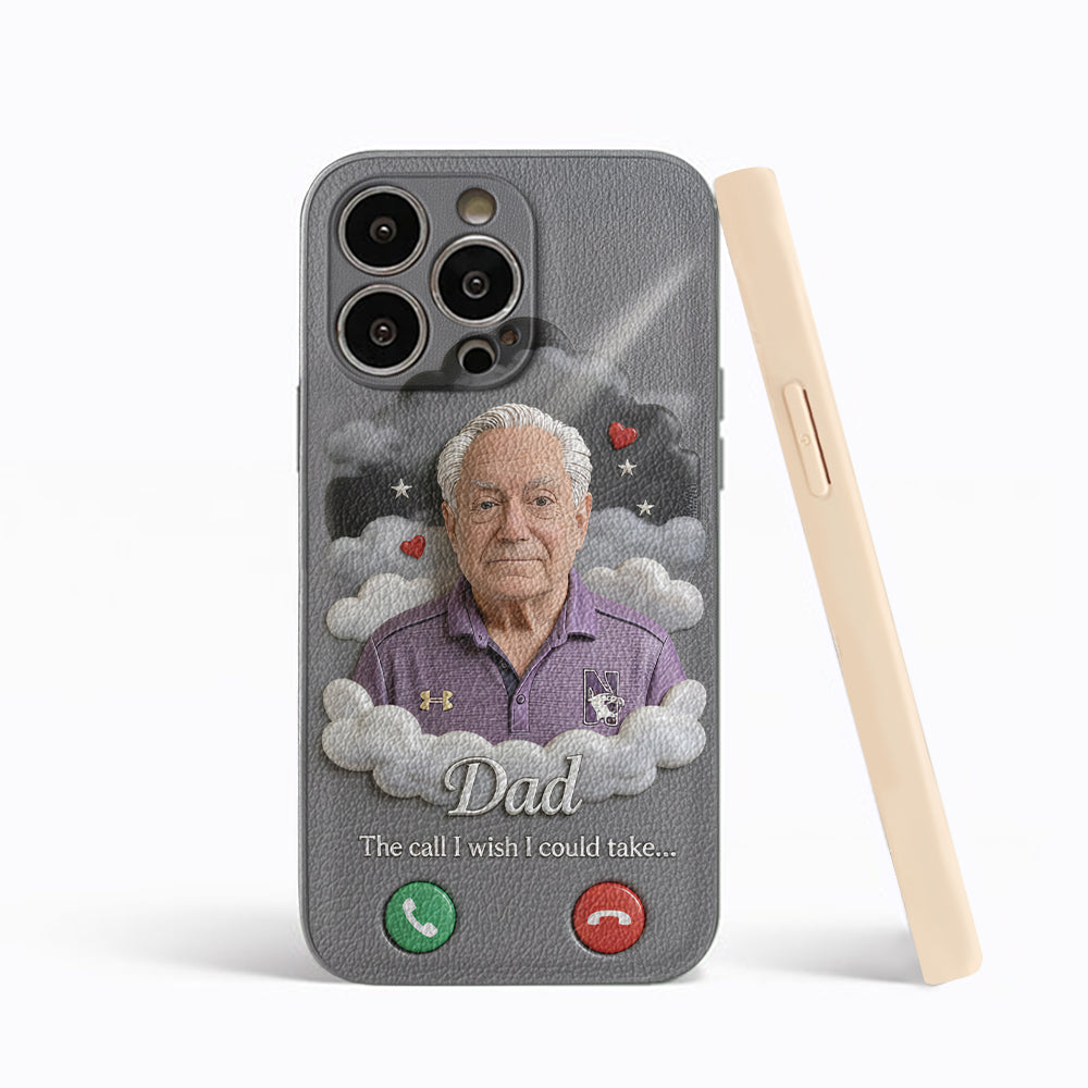 Personalized Older Woman Grandma Memorial Leather Phone Case