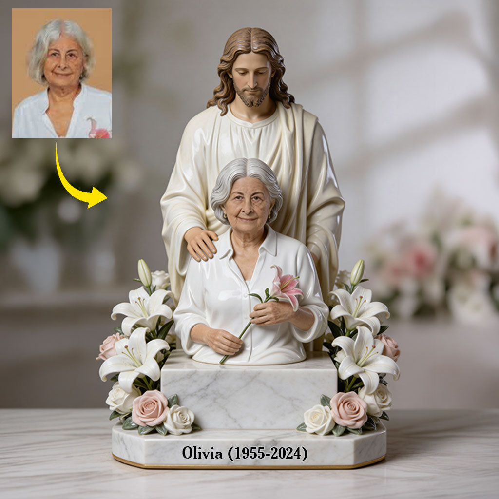 Personalized Middle-Aged Black Woman Memorial Custom Shaped Acrylic Plaque