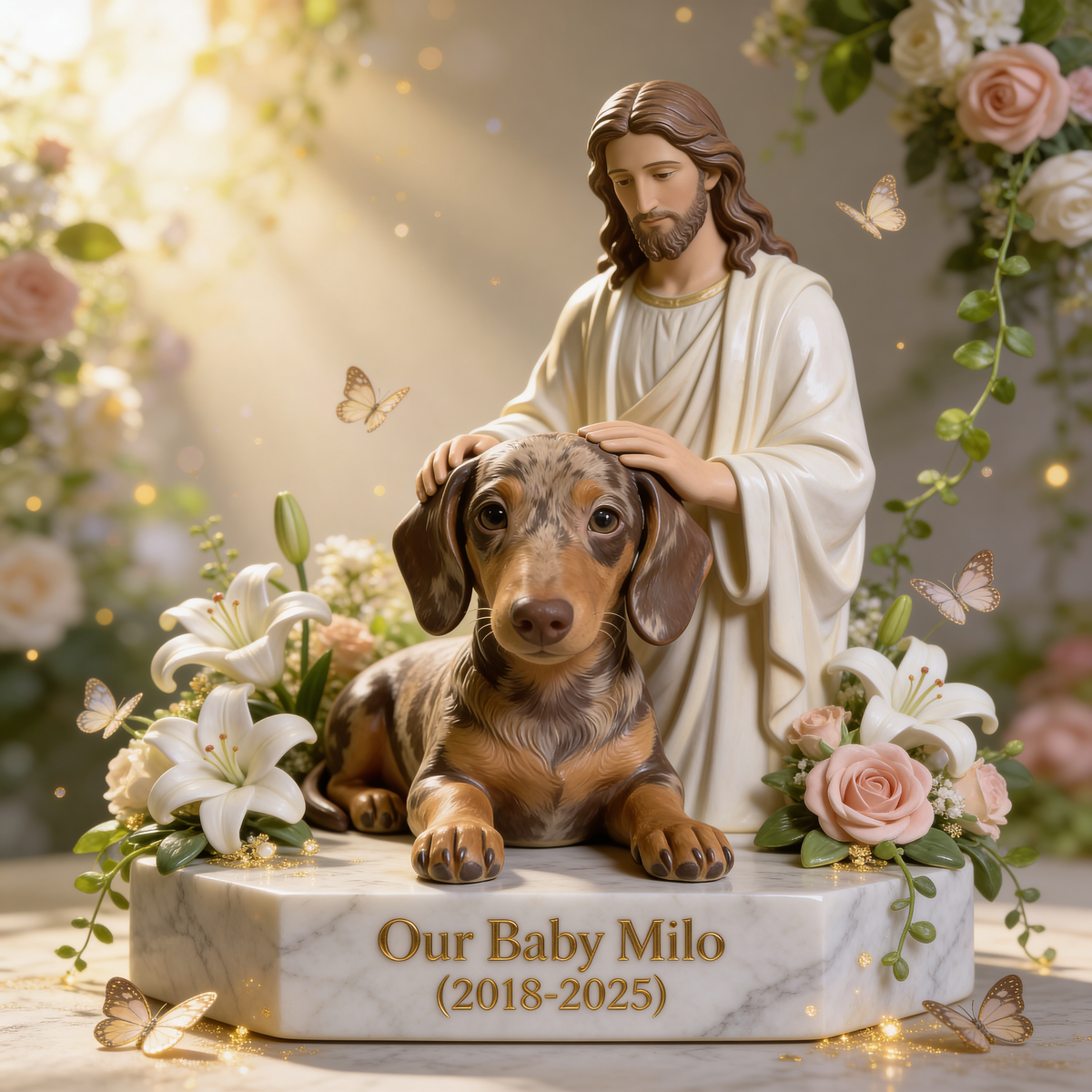 Personalized Memorial Man with Jesus Acrylic Plaque Sympathy Loss Gift