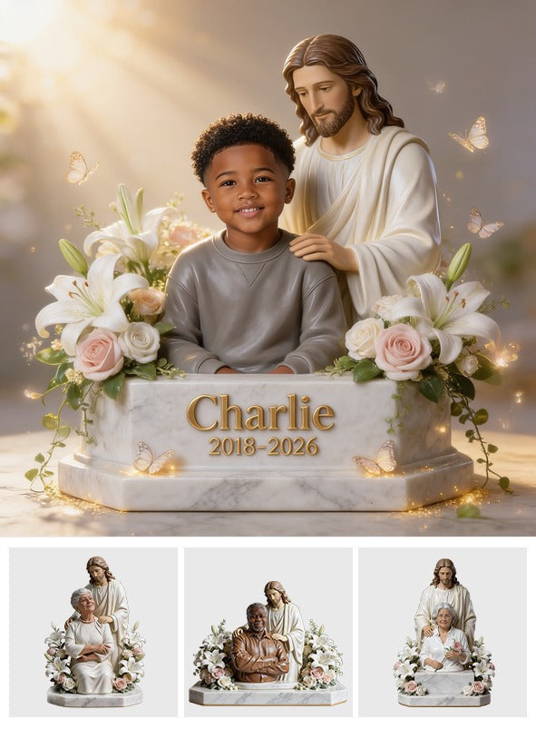 Personalized Memorial Black Little Boy Custom Acrylic Plaque Bereavement Keepsake