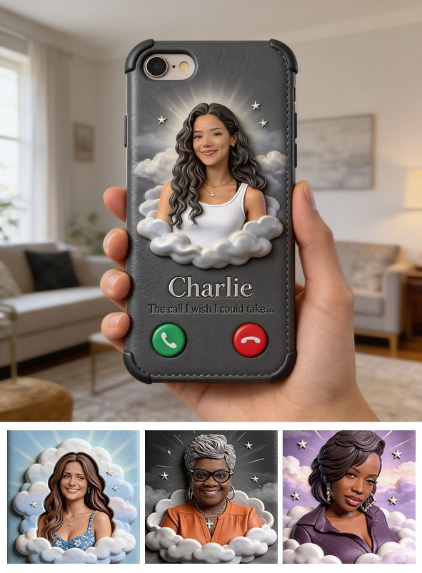 Personalized Latina Woman Memorial Leather Phone Case Remembrance Gift