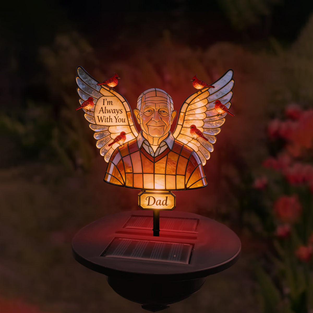 Personalized Little Boy Memorial Garden Solar Light Remembrance Keepsake