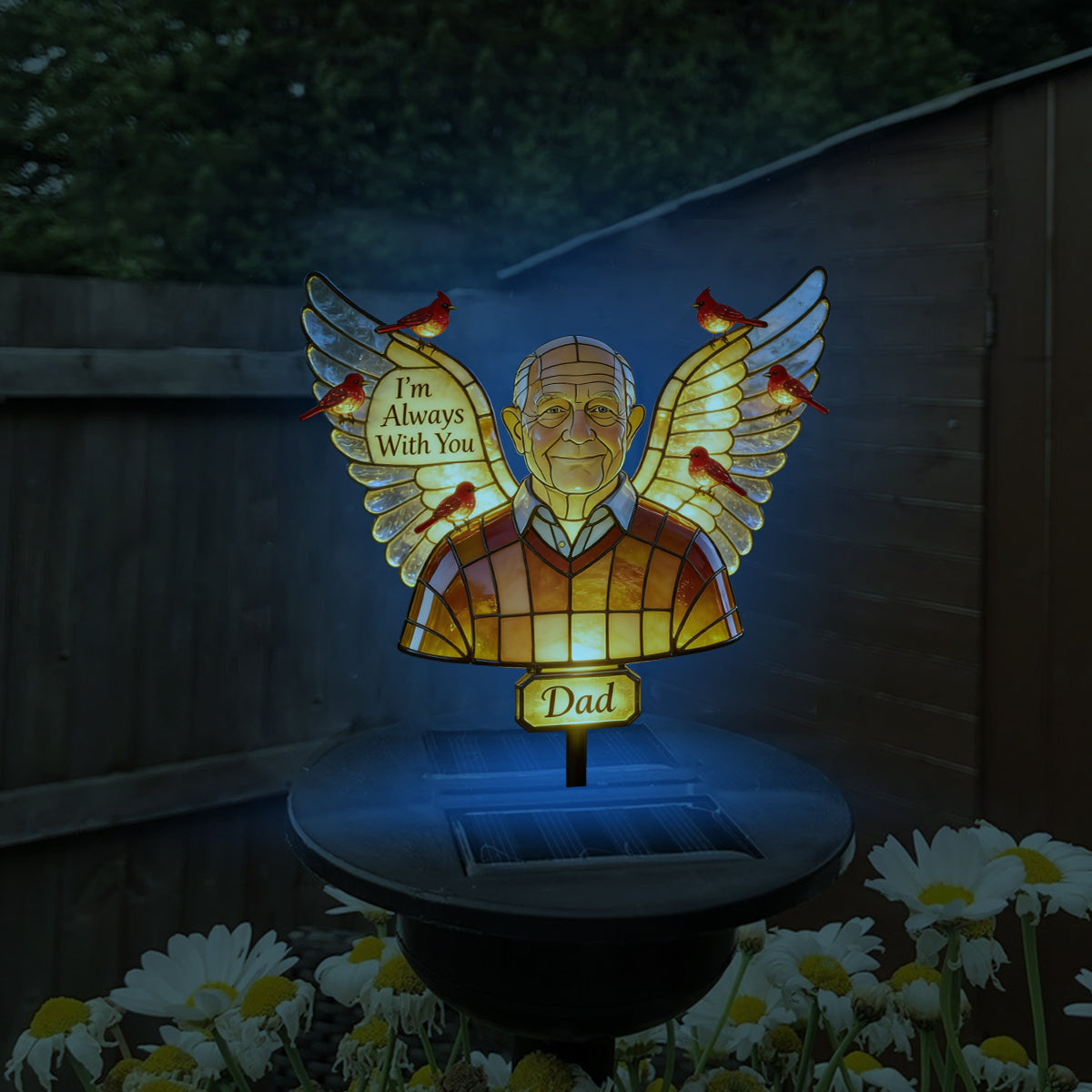 Personalized Latina Woman Memorial Solar Garden Light Remembrance Keepsake