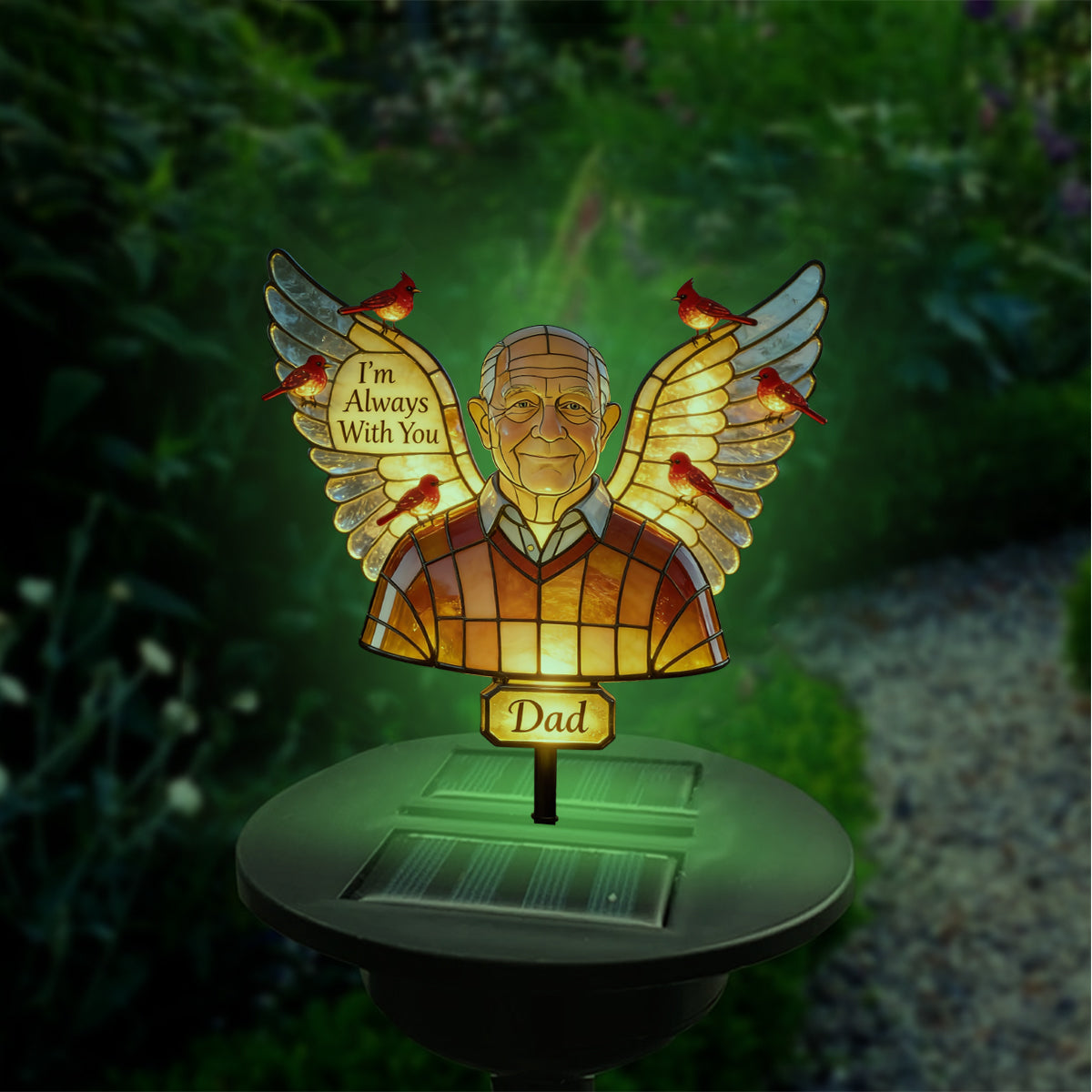 Personalized Latina Woman Memorial Solar Garden Light Remembrance Keepsake