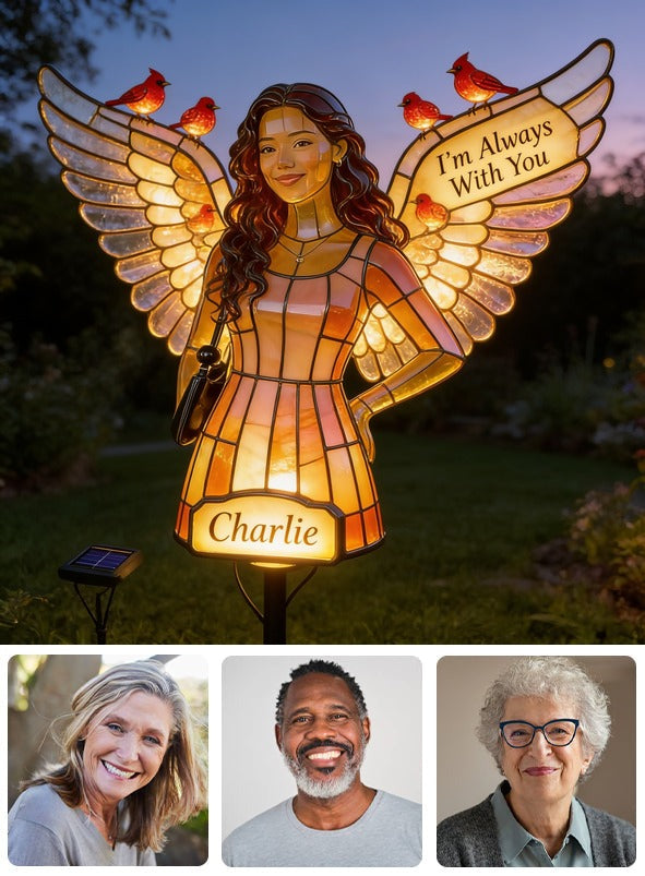 Personalized Latina Woman Memorial Solar Garden Light Remembrance Keepsake