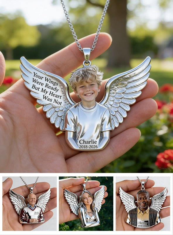 Personalized Little Boy Memorial Metal Pendant Necklace Keepsake