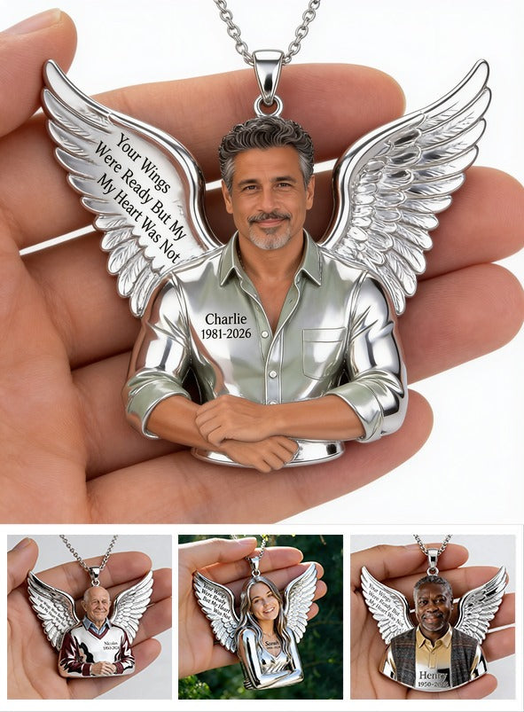 Personalized Memorial Middle-Aged Latino Man Metal Pendant Necklace Gift for Dad Husband
