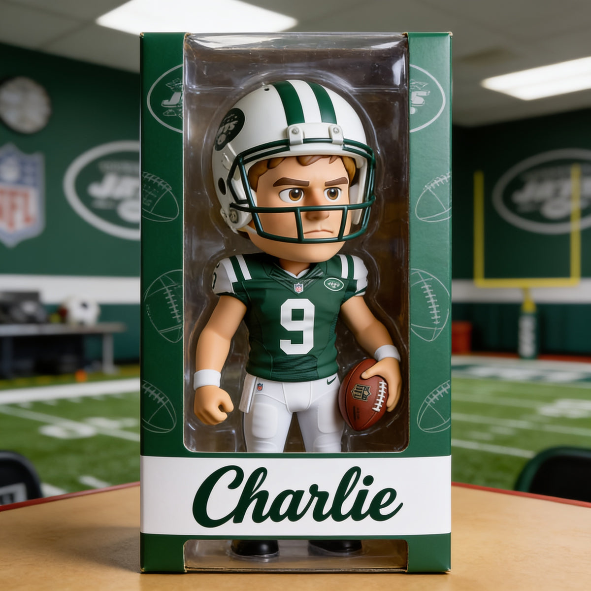 Personalized Adult American Football Player Custom Shaped Acrylic Plaque Football Fan Gift