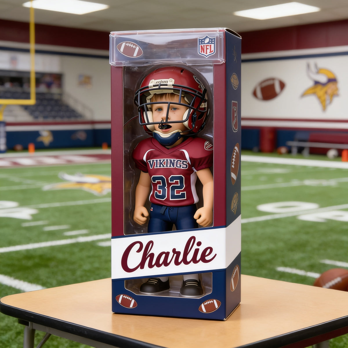 Personalized Youth American Football Player Custom Shaped Acrylic Plaque Sports Fan Gift