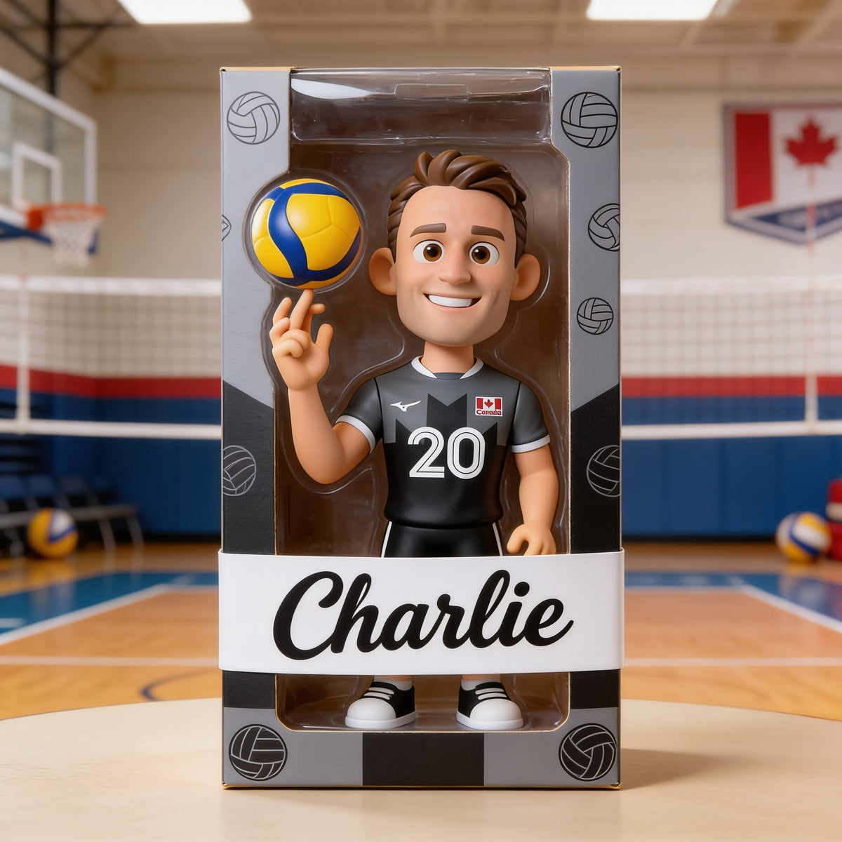 Personalized Latino Man Volleyball Player Custom Shaped Acrylic Plaque Sports Fan Gift