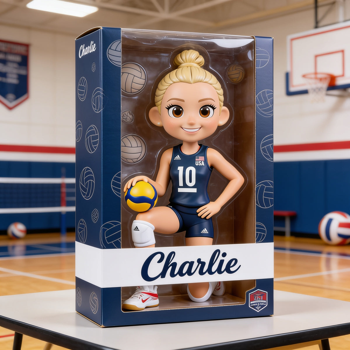 Personalized Woman Volleyball Player Custom Shaped Acrylic Plaque Sports Gift