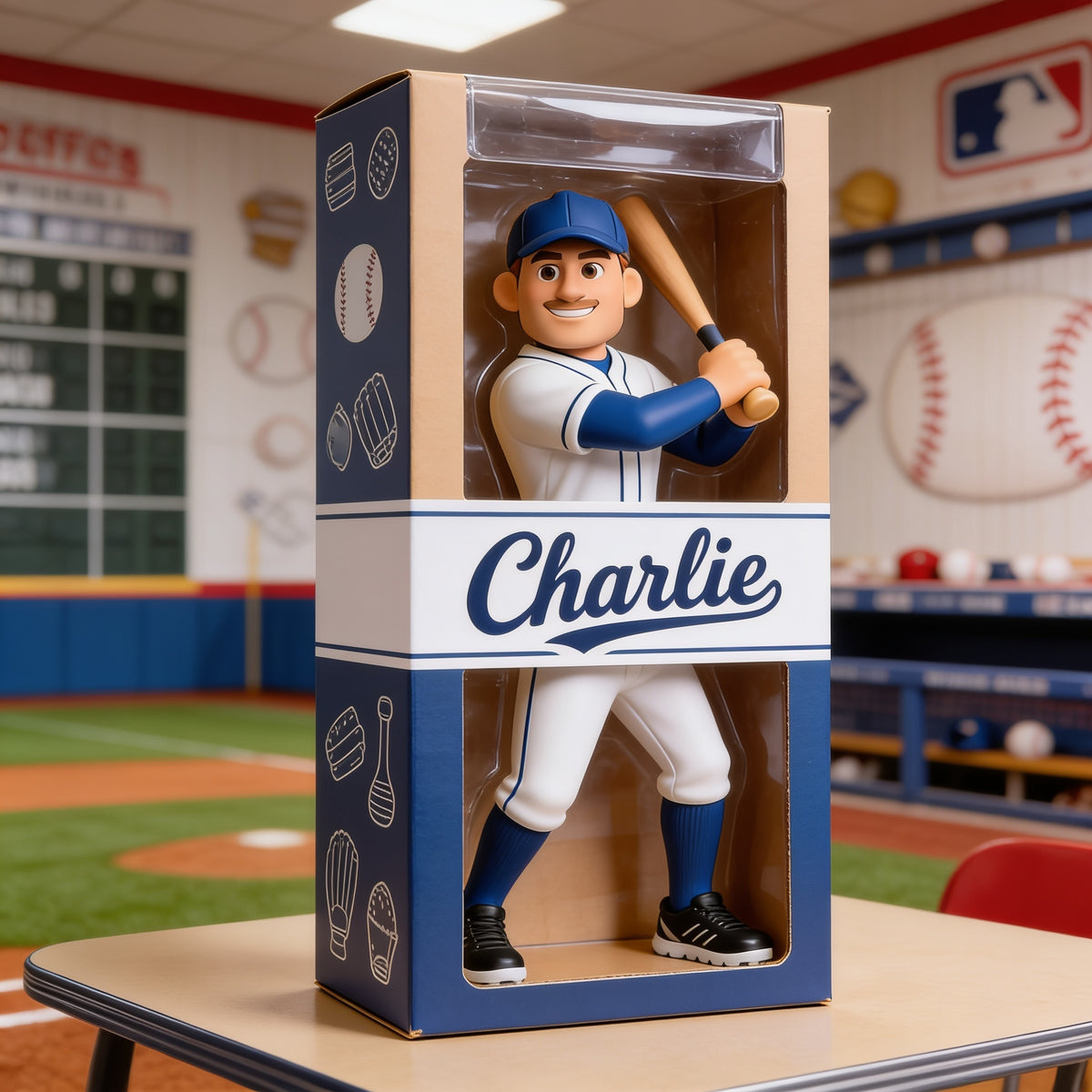 Personalized Adult Latino Baseball Player Custom Shaped Acrylic Plaque Sports Fan Gift